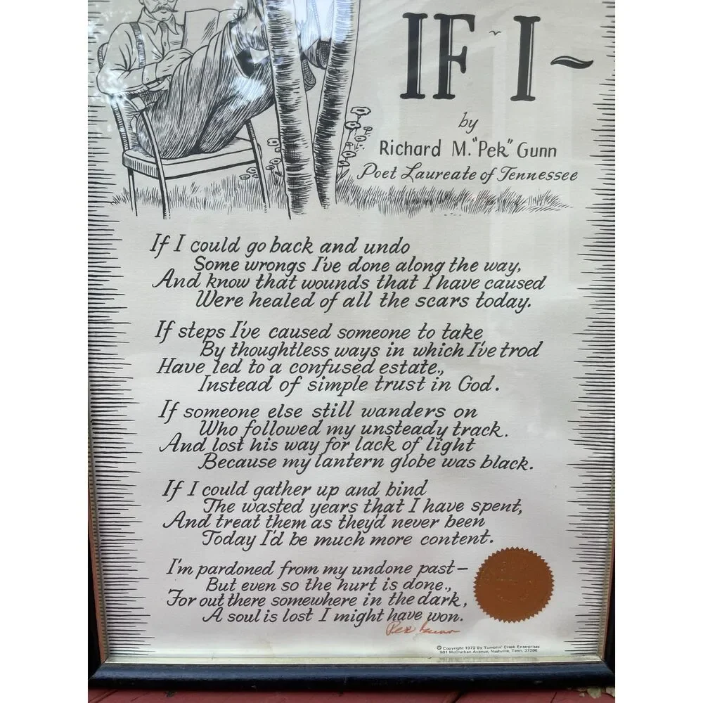 Vintage Framed Poem 